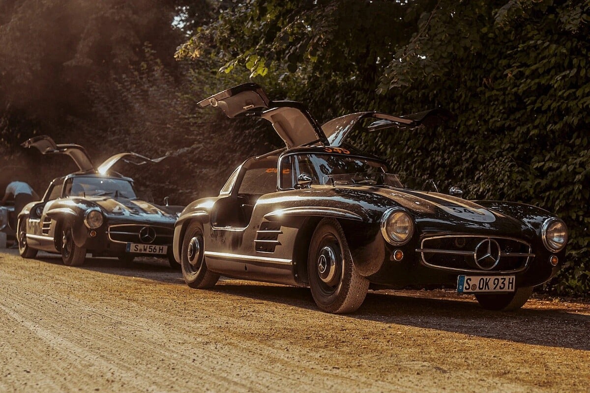 possibilité de conduire trois 300 sl de mercedes benz aux mille