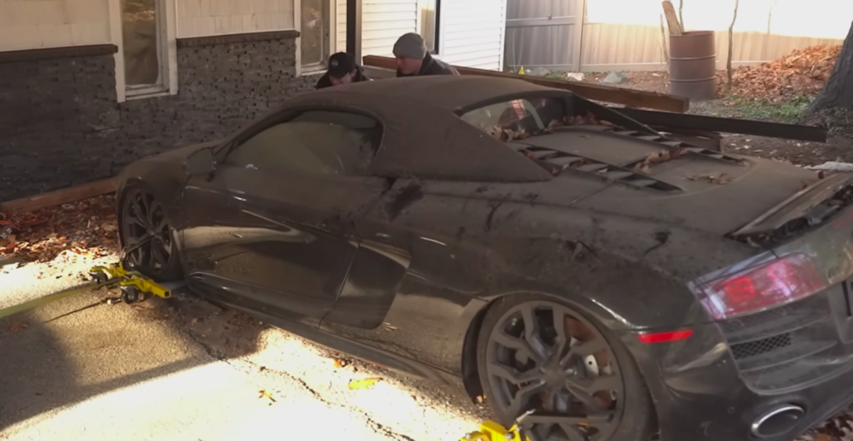 prête pour une nouvelle vie, cette audi r8 abandonnée depuis