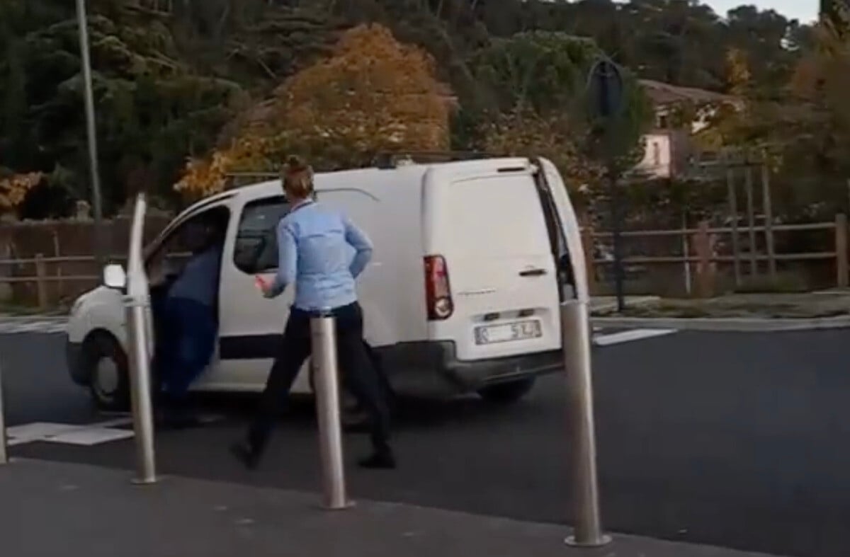 un client de lidl tente de s'enfuir en camionnette avec