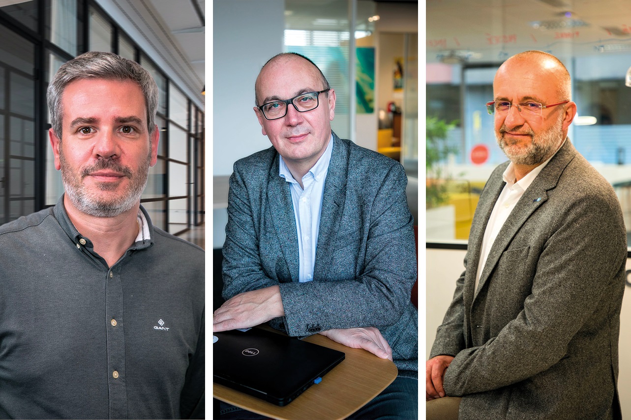 Bertrand Rousselle, Jean-François Marchand et Bertrand Dalle CGI Finance France